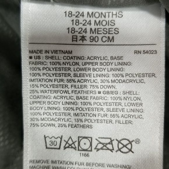 Gap 18/24 Months Blue Gray Winter Jacket Long Sleeve Full Zip With Snaps - Picture 8 of 8